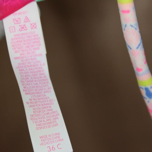 ✨2/$20 Victoria's Secret Ruffle Halter Tie Bikini Top White Pastel 36C H10583 - Picture 6 of 6